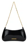 Jacquemus Ex 24hbaw00404ac18a01 Le Petit Bisou Chaine Shoulder Bags Black In Purple