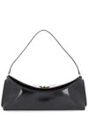 Jacquemus Le Calisso Black Shoulder Bag With Engraved Snap Button In Leather In Black