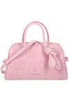 Jacquemus Le Petit Turismo Croc-embossed Suede Bowling Bag