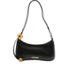 Jacquemus Women Black Top Zip Fastening Adjustable Shoulder Strap Internal Patch Pocket Contrast In Black
