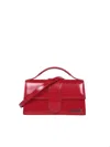 Jacquemus Patent Leather Le Bambino Long Shoulder Bag In Red