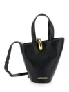 Jacquemus Le Petit Bambola Leather Top Handle Bag In Black