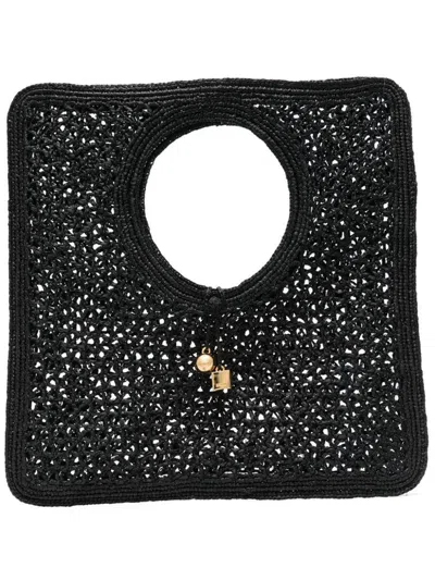 JACQUEMUS JACQUEMUS LE CARRE SPIAGGIA RAFIA HANDBAG
