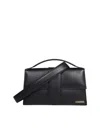 Jacquemus The Large Bambino Strapped Top Handle Bag In Black