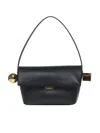 Jacquemus Mini Leather Shoulder Handbag In Black