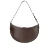 Jacquemus Small Oval Embossed-logo Shoulder Bag In Brown