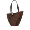 Jacquemus Medium Bucket Bag Featuring Asymmetrical Design In Brown