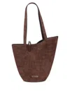 Jacquemus Medium Bucket Bag Featuring Asymmetrical Design In Brown