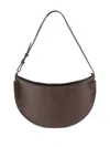 Jacquemus Compact Oval Embossed Logo Shoulder Bag In Brown