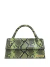 Jacquemus Python-embossed Leather Le Chiquito Long Shoulder Bag In Green