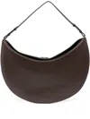 Jacquemus Le Calisso Rond Large Brown Shoulder Bag With Adjustable Strap And Embossed Logo In Leathe In Multi