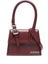 Jacquemus Womens Burgundy Medium Chiquito Buckle Leather Top-handle Bag In Burgundy