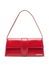 Jacquemus Patent Leather Le Bambino Long Shoulder Bag In Red