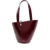 Jacquemus Le Bambola Moyen Embellished Crinkled-leather Bag In Red