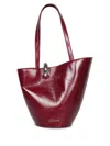 Jacquemus Le Bambola Moyen Embellished Crinkled-leather Bag In Red