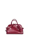 Jacquemus Le Petit Tourism In Shiny Vintage-finished Leather Bags In Red