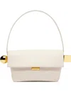 Jacquemus Le Rond Carre Leather Shoulder Bag In White
