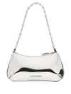 Jacquemus Le Petit Bisou Chain Rectangular Shoulder Bag In Silver