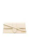 Jacquemus Neutral Le Bambino Long Leather Shoulder Bag In White