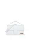 Jacquemus Large Bambino Leather Shoulder Bag In White