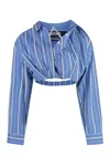 Jacquemus La Chemise Bahia Courte In Blue
