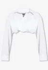 Jacquemus Bahia Courte Cropped Shirt In White