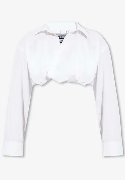 JACQUEMUS BAHIA COURTE CROPPED SHIRT