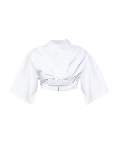 Jacquemus Bahia Cropped T-shirt In White