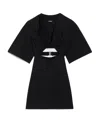 Jacquemus Bahia Twisted Cut-out Mini Dress In Black