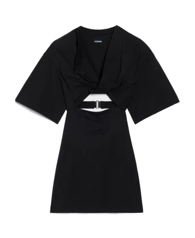 JACQUEMUS BAHIA CUT-OUT DETAIL MINIDRESS