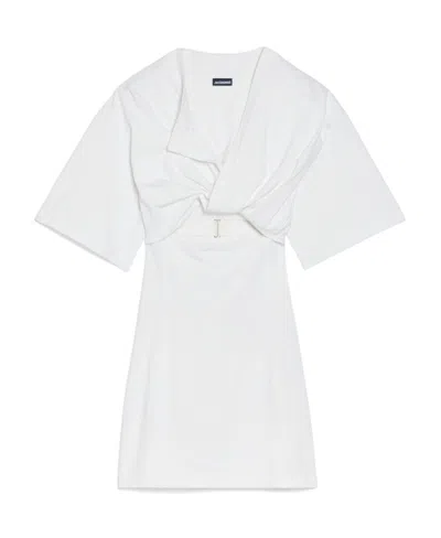 Jacquemus Bahia Cut-out Detail Minidress In White