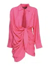 Jacquemus Pink Bahia Mini Dress In Pink