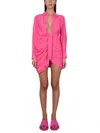 Jacquemus Pink Bahia Mini Dress In Pink