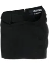 Jacquemus La Mini Jupe Bahia In Black