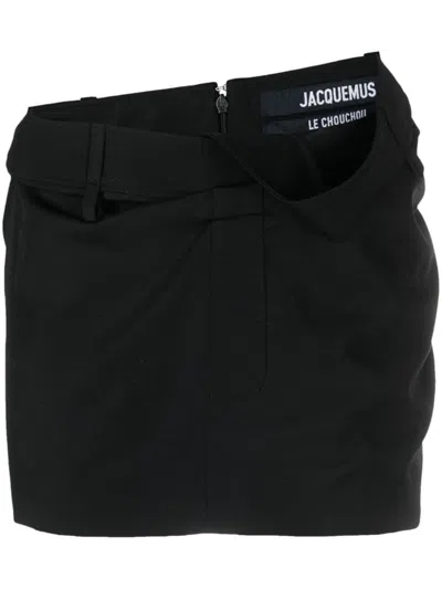 Jacquemus La Mini Jupe Bahia In Black