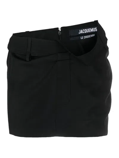 Jacquemus La Mini Jupe Bahia In Black