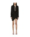 Jacquemus La Robe Bahia Viscose Jersey Mini Dress In Black