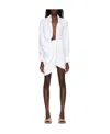Jacquemus Bahia Tied Long-sleeved Dress In White