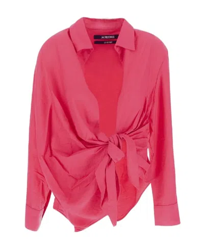 Jacquemus La Chemise Bahia Shirt In Purple