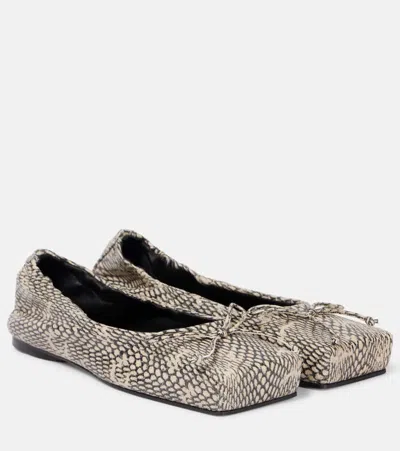 JACQUEMUS BALLERINES LEATHER BALLET FLATS