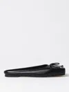 Jacquemus Les Mules Plates Leather Ballet Flat In Schwarz