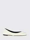 Jacquemus Les Ballerines Ovalo In Two-toned Leather Shoes In White
