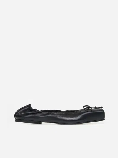 JACQUEMUS BALLET LEATHER BALLET FLATS