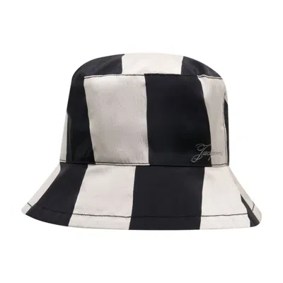 Jacquemus Baluchon Bucket Hat With Bold Stripes In Multi