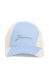 Jacquemus Baluchon Logo-embroidered Baseball Cap In Blue