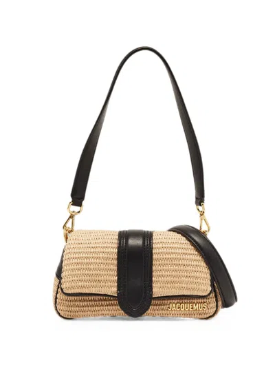 Pre-owned Jacquemus Bambimou Le Petit Raffia Shoulder Bag In Brown