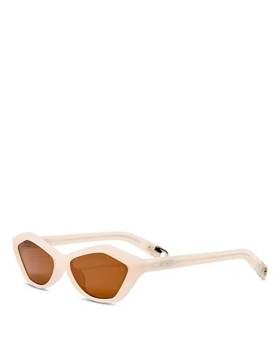Jacquemus Bambino Angular Sunglasses, 56mm In Neutral