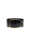 Jacquemus The Maxi Bambino Leather Belt In Black