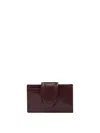Jacquemus "bambino" Card Holder In Burgundy