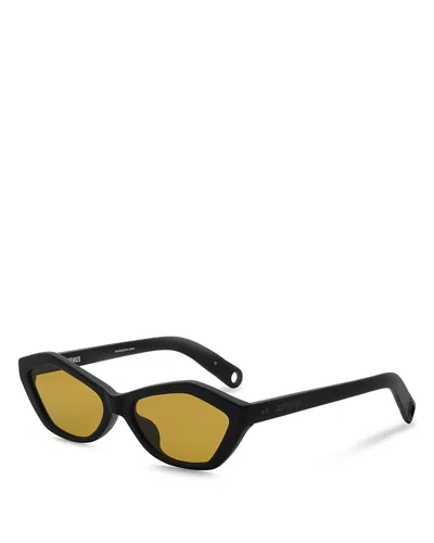 Jacquemus Bambino Cat Eye Sunglasses, 56mm In Black
